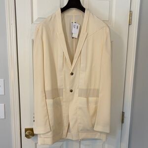 Rick Owens Fogpocket Lido Blazer in Natural